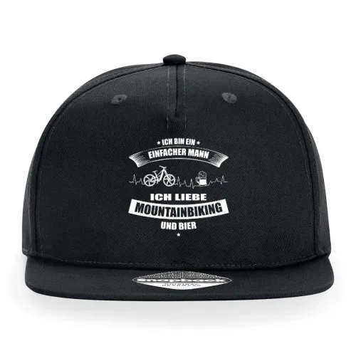 Mountainbiker Mann Liebt Mountainbike und Bier Ebike Cap Sonstig. Snapback Rapper