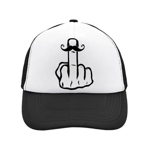 Moustache Mittelfinger Sonstig. Cap
