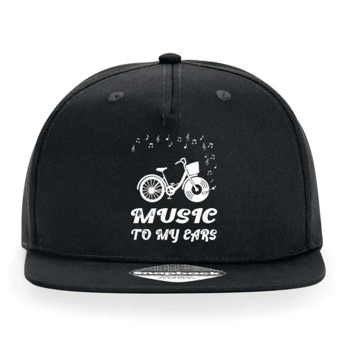 Music To My Ears Fahrrad mit Vinyl Schallplatte Cap Sonstig. Snapback Rapper