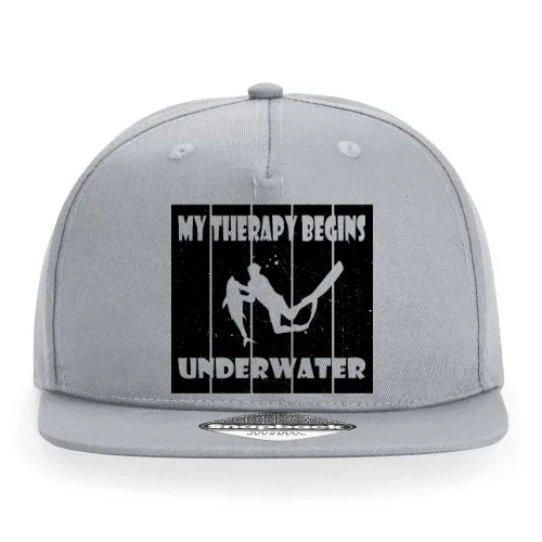My Theraphy Beginns Underwater Speerfischen Cap Sonstig. Snapback Rapper