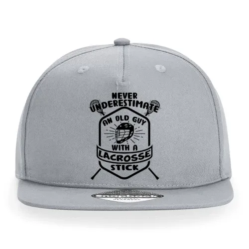Never Underestimate Old Guy With Lacrosse Player Cap Sonstig. Snapback Rapper