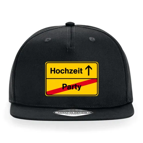 Ortsausgangsschild Hochzeit Party Cap
