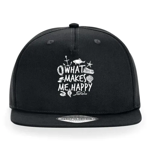 Ostsee Make Happy - Anker Moin Fisch Outfit Küste Cap Sonstig. Snapback Rapper