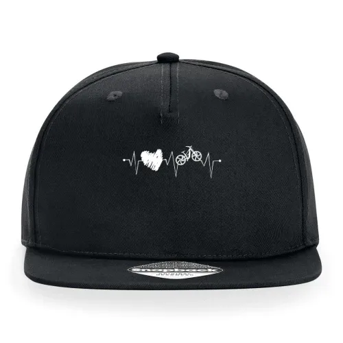 Radfahren mit Herz MTB Fahrradfahrer Herzschlag Cap Sonstig. Snapback Rapper