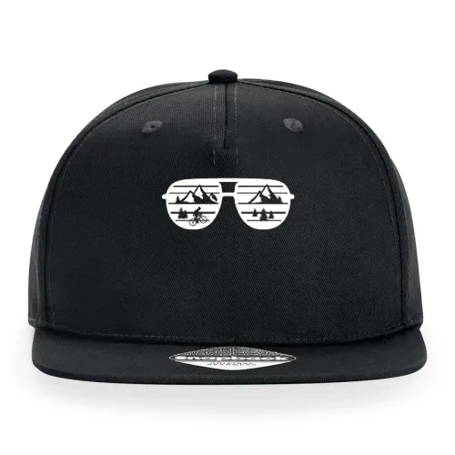 Radfahrer Mountainbiker Sonnenbrille Landschaft Cap Sonstig. Snapback Rapper