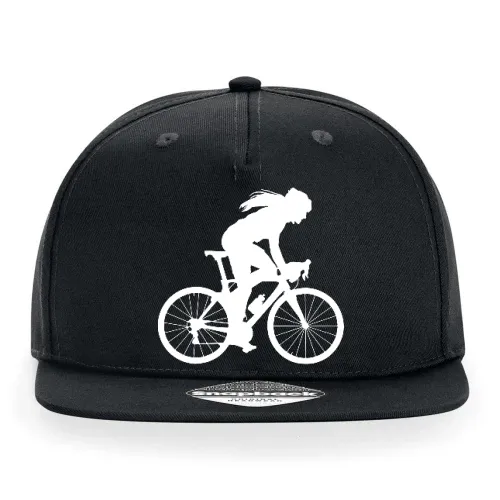 Radfahrerin Bikerin Frau Fahrrad Fahrradfahren Cap Sonstig. Snapback Rapper
