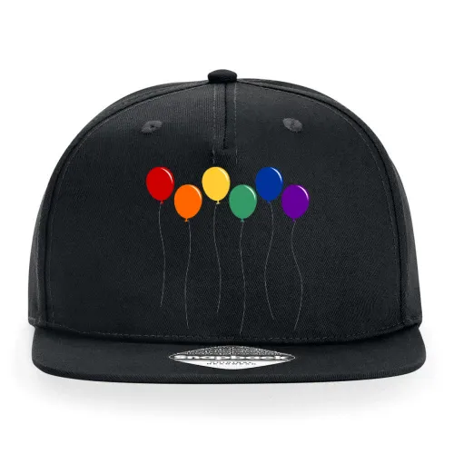 Regenbogen Luftballons an Leine Cap Sonstig. Snapback Rapper