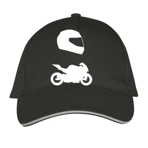 Rennmotorrad mit Helm Cap Sonstig. Long Beach