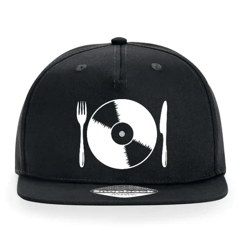Schallplatte mit Besteck Cap Sonstig. Snapback Rapper