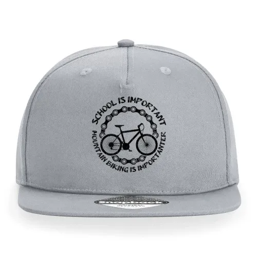 School Is Important MTB Is Importanter Radfahrer Cap Sonstig. Snapback Rapper
