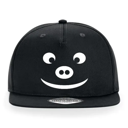 Schweinekopf mit typischer Steckdosennase Cap Sonstig. Snapback Rapper