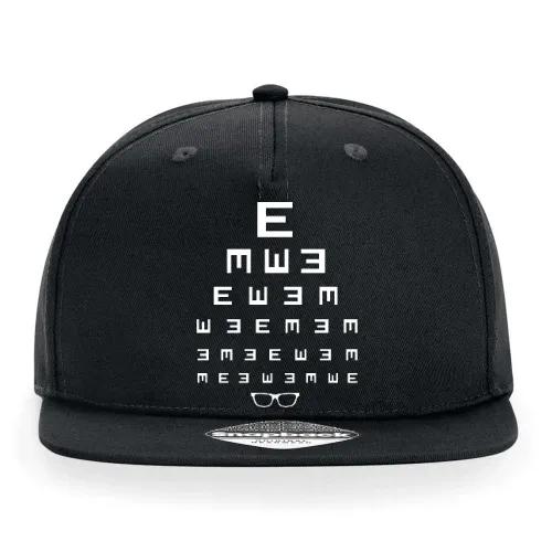 Sehtest mit Brille schwarz weiß Sonstig. Cap