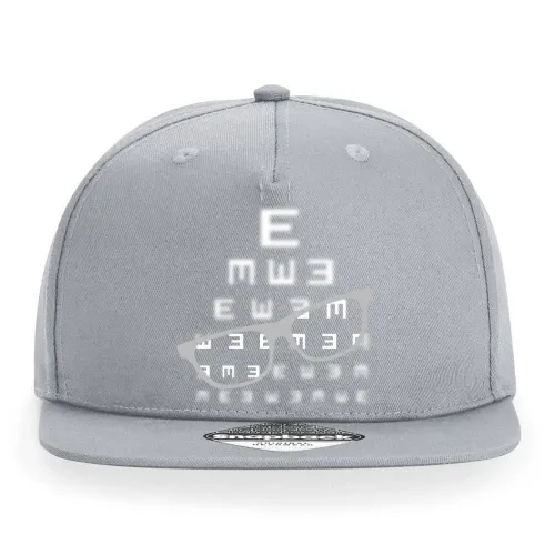 Sehtest mit Brille weiß Cap Sonstig. Snapback Rapper