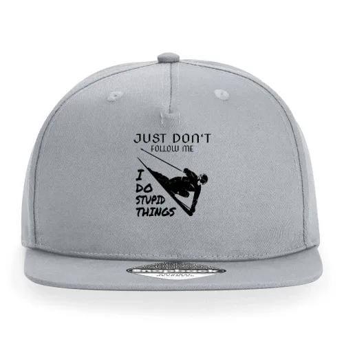 Ski Abfahrt Skifahrer fährt Schuss Cap Sonstig. Snapback Rapper