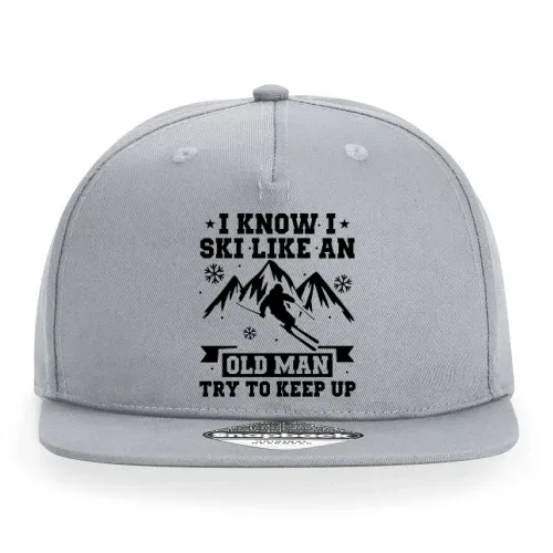 Ski Skifahrer Skifahren Skiurlaub Old Man Keep Up Cap Sonstig. Snapback Rapper