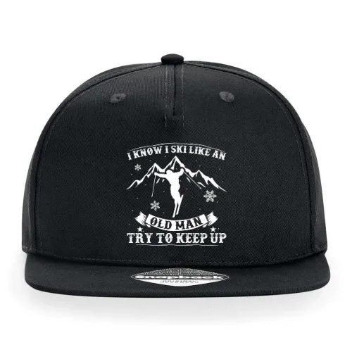 Ski Skifahrer Skifahren Skiurlaub Old Man Keep Up Cap Sonstig. Snapback Rapper