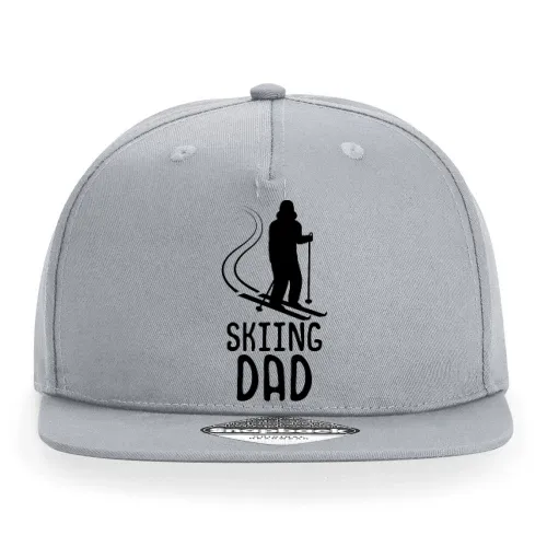 Skifahrer Vater Silhouette Cap