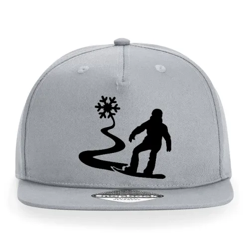 Snowboarder mit Schneeflocke Cap Sonstig. Snapback Rapper