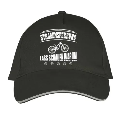 Straßensperrung EBiker MTB Lustig Radfahrer Spruch Sonstig. Cap