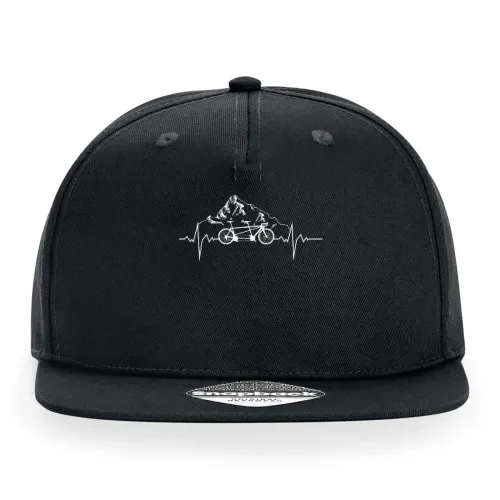 Tandem Fahrrad Herzschlag Berge Radfahrer Puls Cap Sonstig. Snapback Rapper