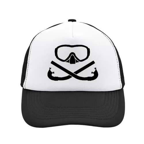 Taucherbrille mit gekreuzten Schnorchel Sonstig. Cap
