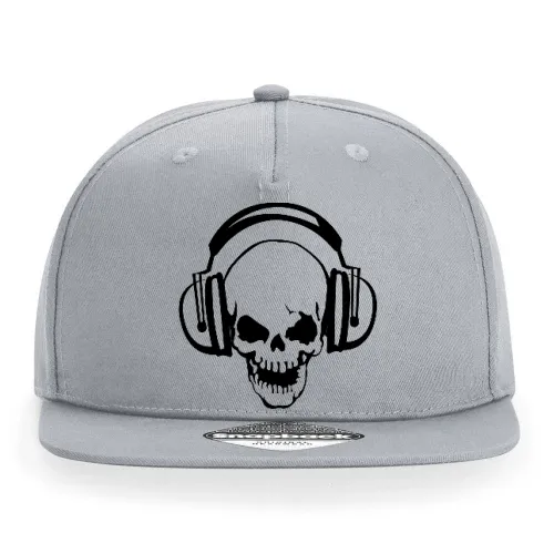 Totenkopf mit Kopfhörer Cap