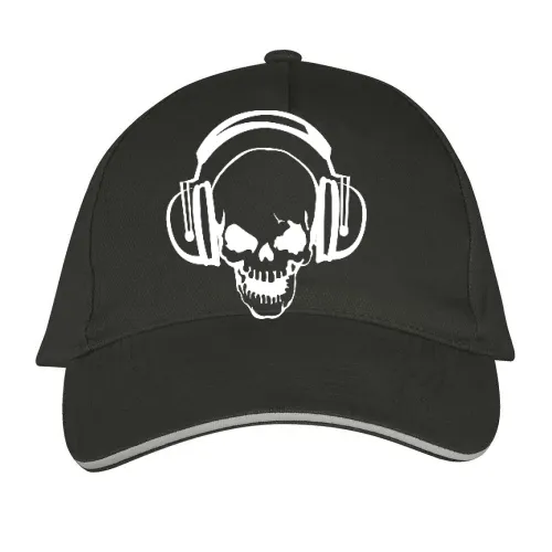 Totenkopf mit Kopfhörer Cap Sonstig. Long Beach