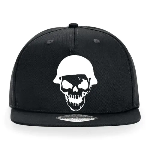Totenschädel mit Chopperhelm Cap Sonstig. Snapback Rapper