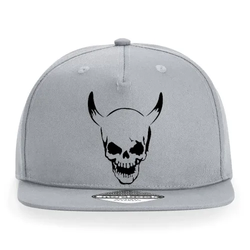 Totenschädel mit Hörnern Cap Sonstig. Snapback Rapper