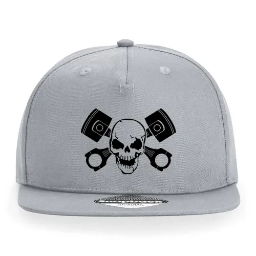 Totenschädel mit Motorkolben Sonstig. Cap