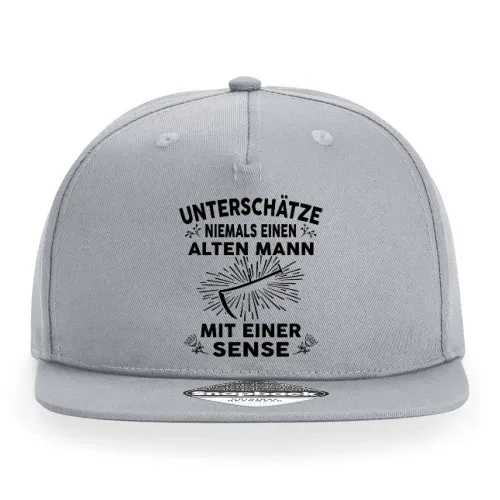 Unterschätze Niemals Alten Mann Mit Einer Sense Cap