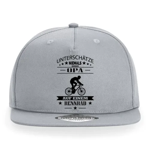 Unterschätze niemals Opa auf einem Rennrad Bike Cap Sonstig. Snapback Rapper
