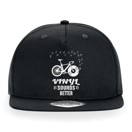 Vinyl Sounds Better Fahrrad mit Schallplatte Cap Sonstig. Snapback Rapper