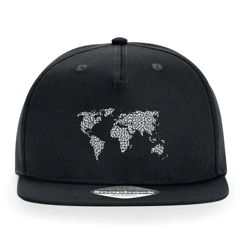 Weltkarte als Labyrinth Cap Sonstig. Snapback Rapper