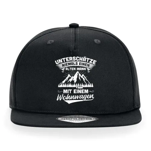 Wohnwagen Camping Rentner Camper Alter Mann Spruch Cap Sonstig. Snapback Rapper