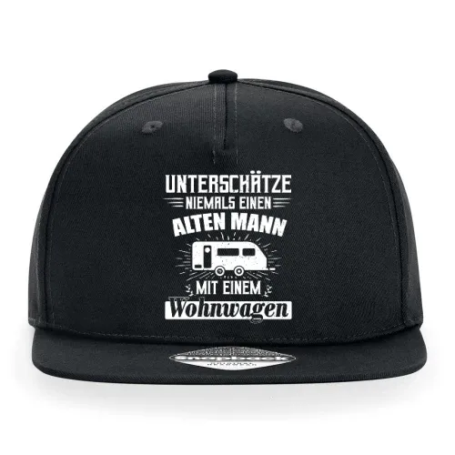 Wohnwagen Rentner Camping Camper Alter Mann Spruch Cap Sonstig. Snapback Rapper