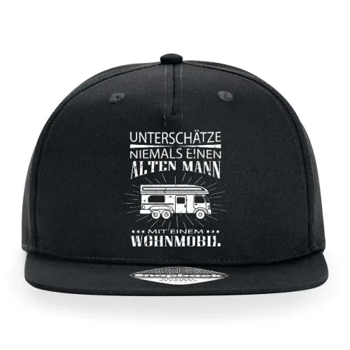 Womo Camping, Alter Mann Wohnmobil Camping Rente Cap Sonstig. Snapback Rapper