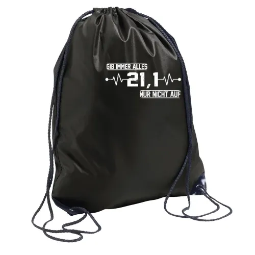 21km Halbmarathon - Gib Immer Alles Nur Nicht Auf Sonstig. Rucksack