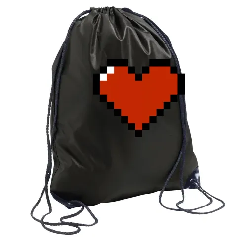 8 Bit Herz Rucksack Sonstig. Turnbeutel