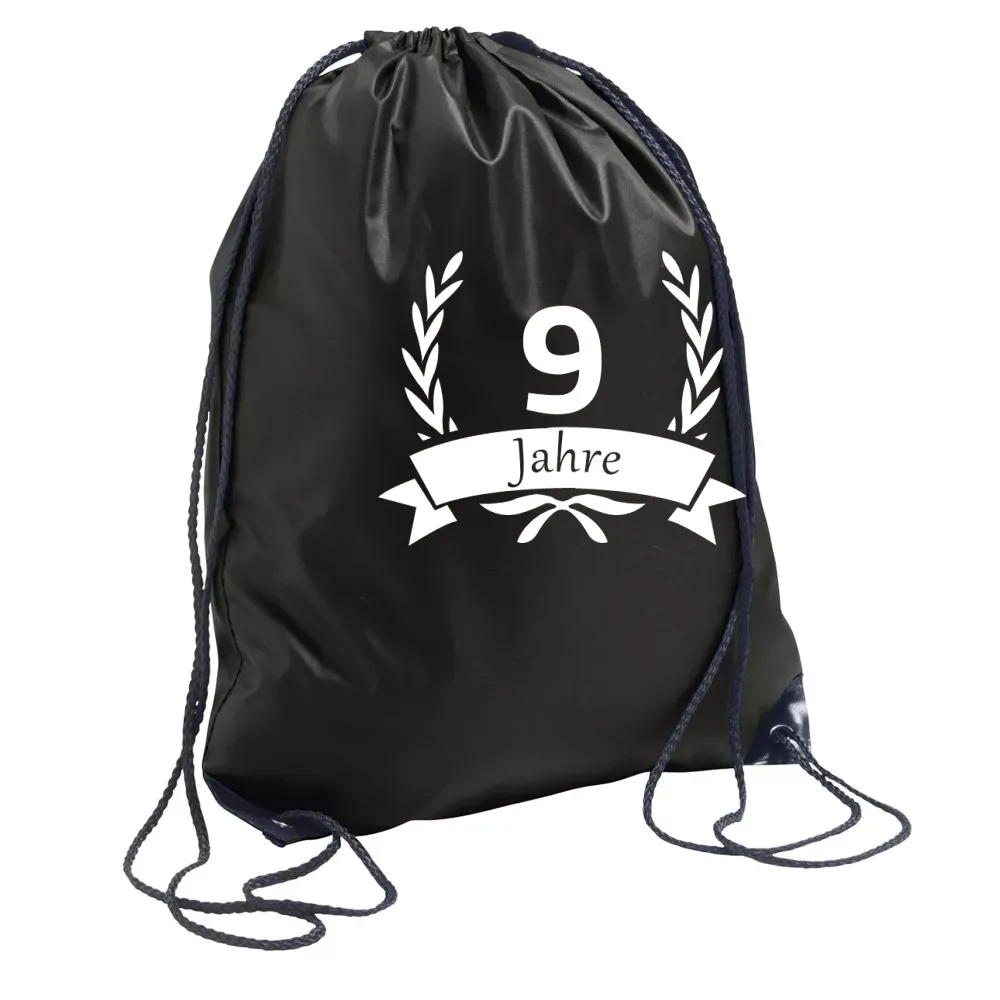  Sonstig. Rucksack mit Aufdruck '9 Geburtstag im Lorbeerkranz'