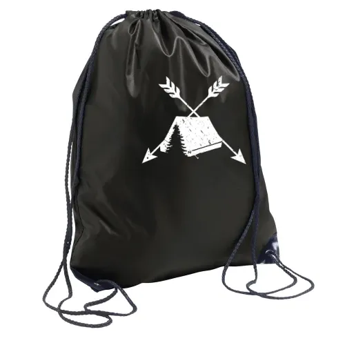 Achtung Zelten Pfeile Camping T-Shirt Geschenkidee Rucksack