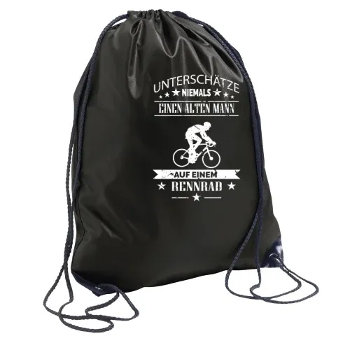 Alter Mann auf Rennrad Fahrrad Rentner Spruch Sonstig. Rucksack