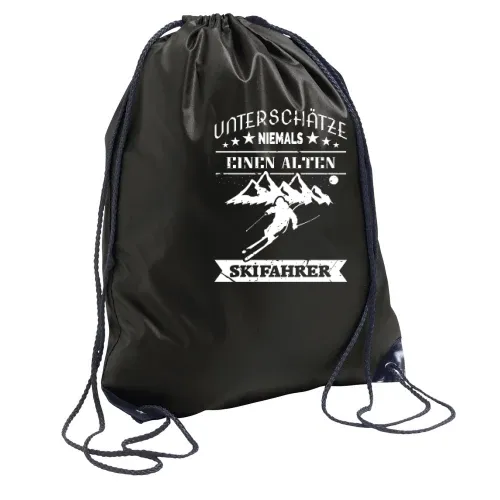 Alter Skifahrer Vater schneller Ski Dad Rucksack Sonstig. Turnbeutel