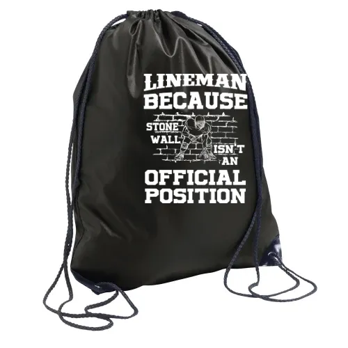 American Football Stein Mauer Lineman Position Rucksack Sonstig. Turnbeutel