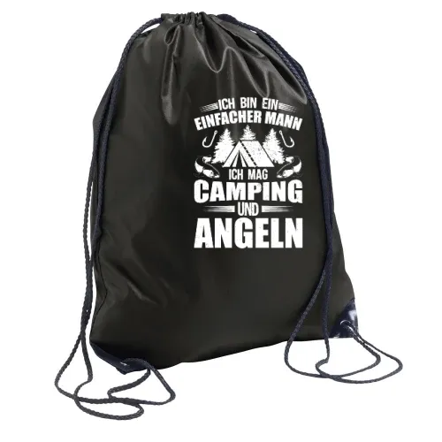 Angler Camper Angeln Camping Einfacher Mann Spruch Rucksack