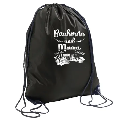 Bauherrin Mama Kein Kindergarten Häuslebauer Motiv Rucksack Sonstig. Turnbeutel