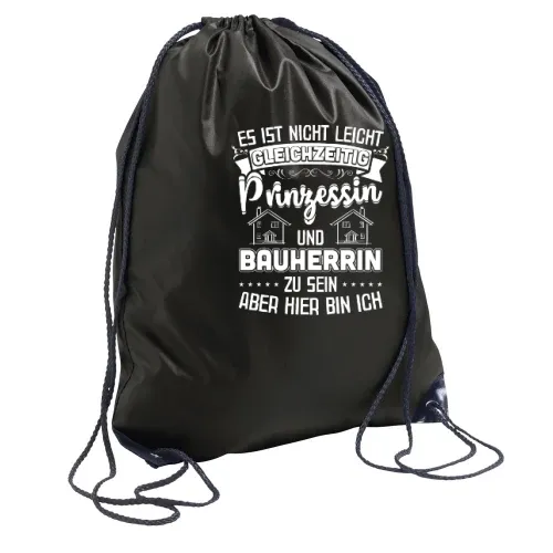 Bauherrin Prinzessin Traumhaus Eigenheim Hausbau Rucksack Sonstig. Turnbeutel