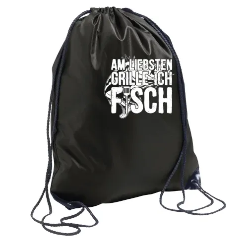 BBQ Spruch Fisch Griller Grillen Angeln Angler Rucksack Sonstig. Turnbeutel