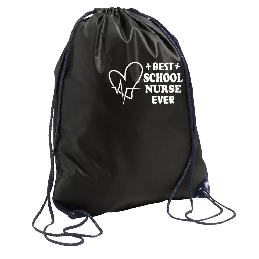  Sonstig. Rucksack mit Aufdruck 'Best School Nurse Ever Krankenschwester Vintage'