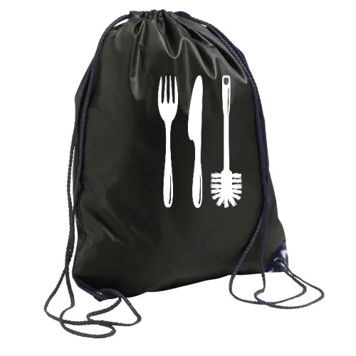 Besteck mit einer Klobürste Sonstig. Rucksack